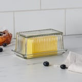 Eltham Glass Butter Dish Clear