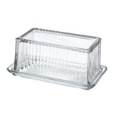 Eltham Glass Butter Dish Clear
