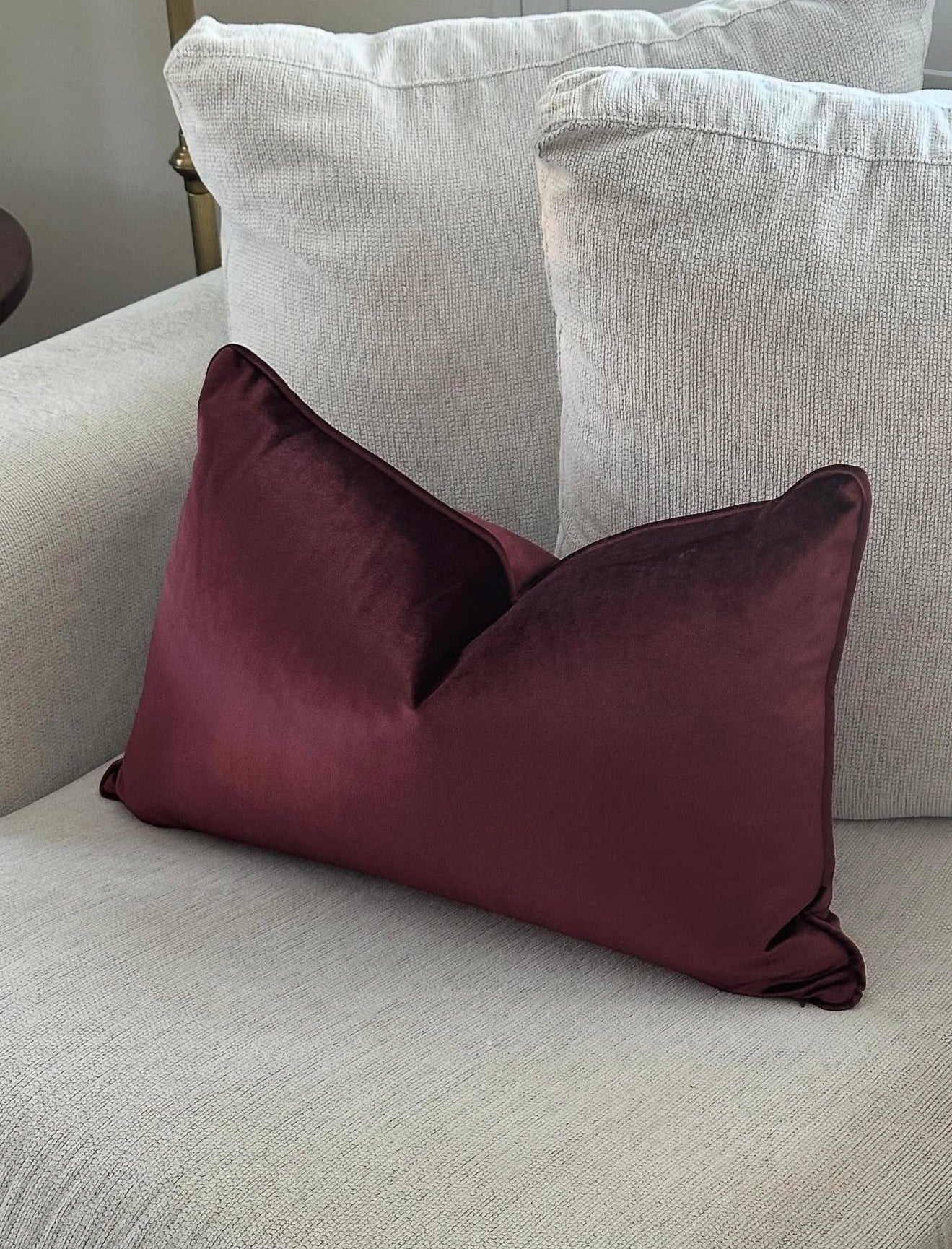 Bordeaux Velvet Cushion