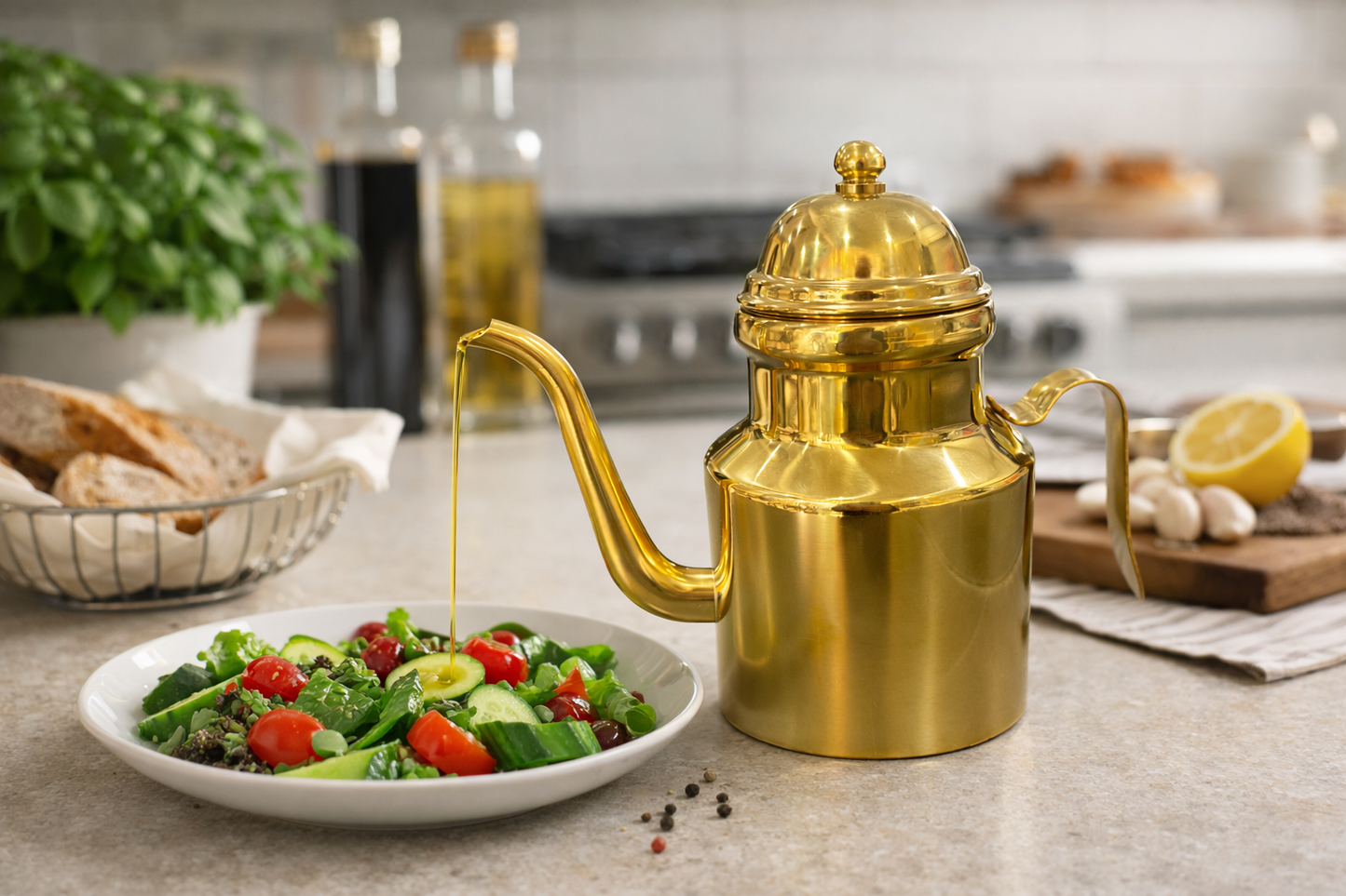 Golden Drizzle Oil Bottle