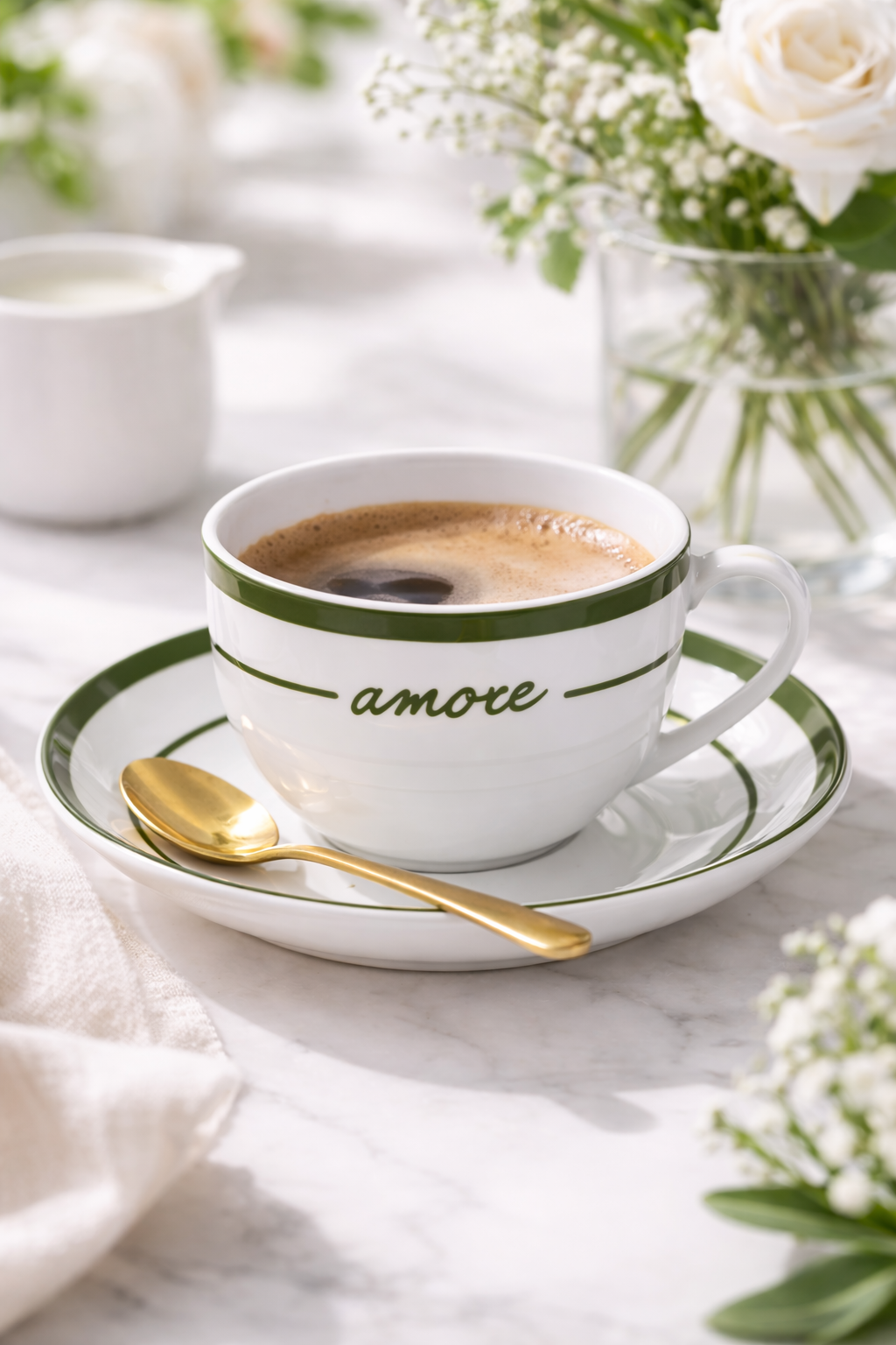 Osteria Ceramic Latte Cup&Saucer