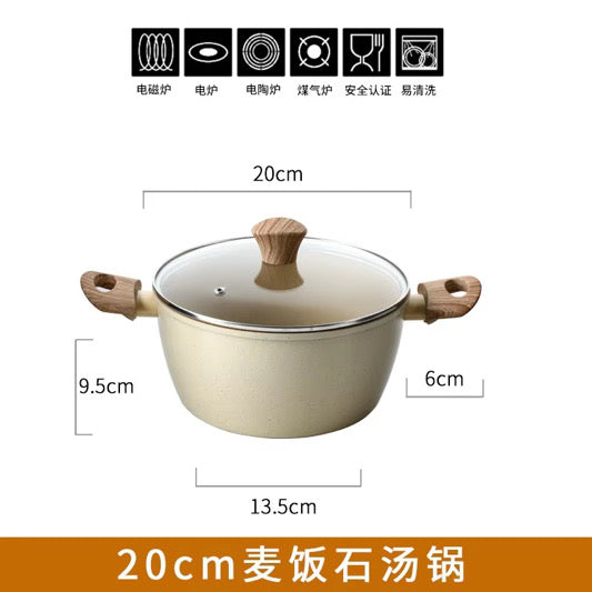 Nonstick 3 piece cooking pot set