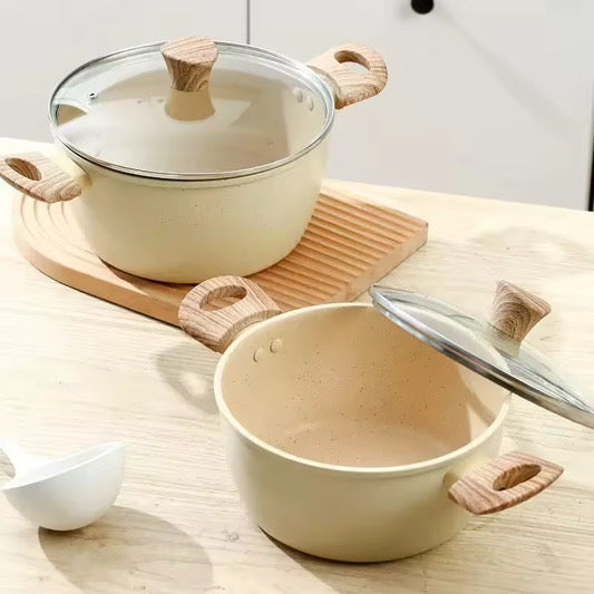 Nonstick 3 piece cooking pot set