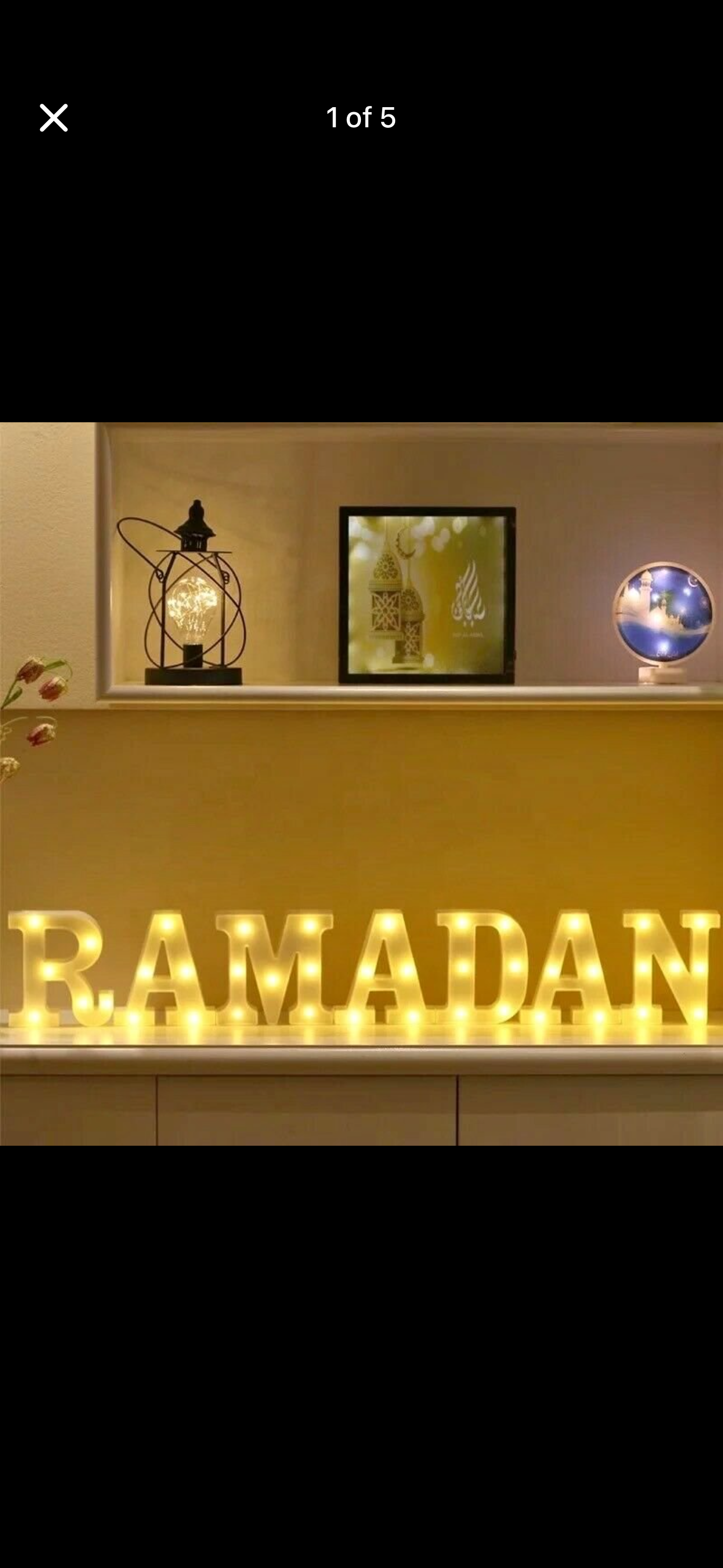 Ramadan light up letters