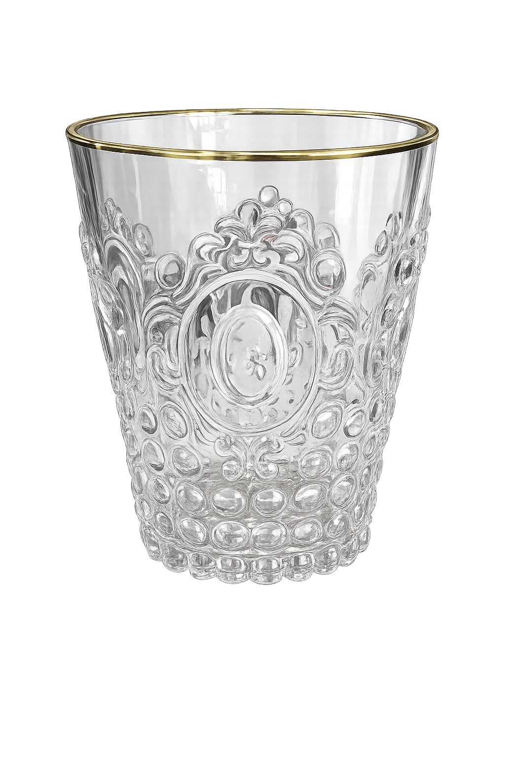 Gold Rim Acrylic Tumbler Set