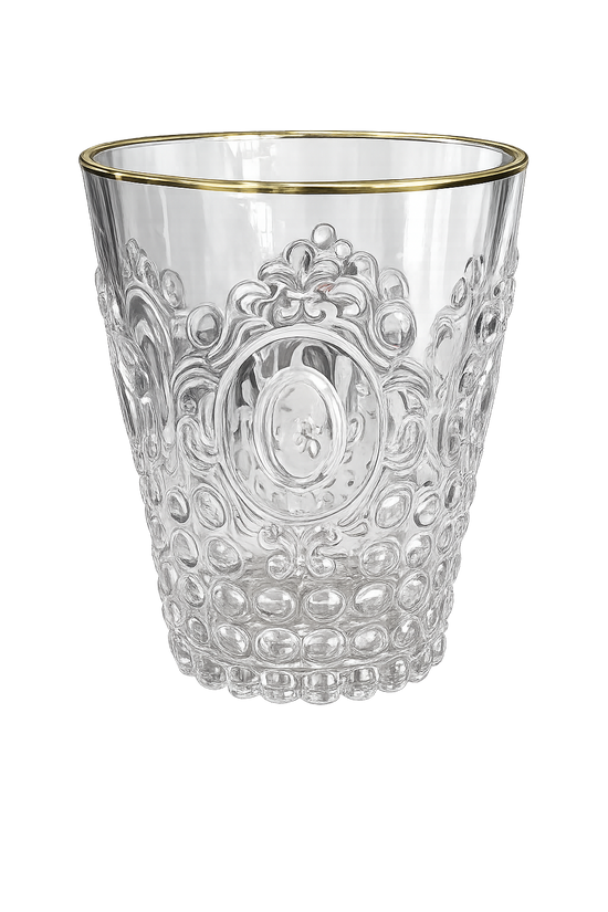 Gold Rim Acrylic Tumbler Set
