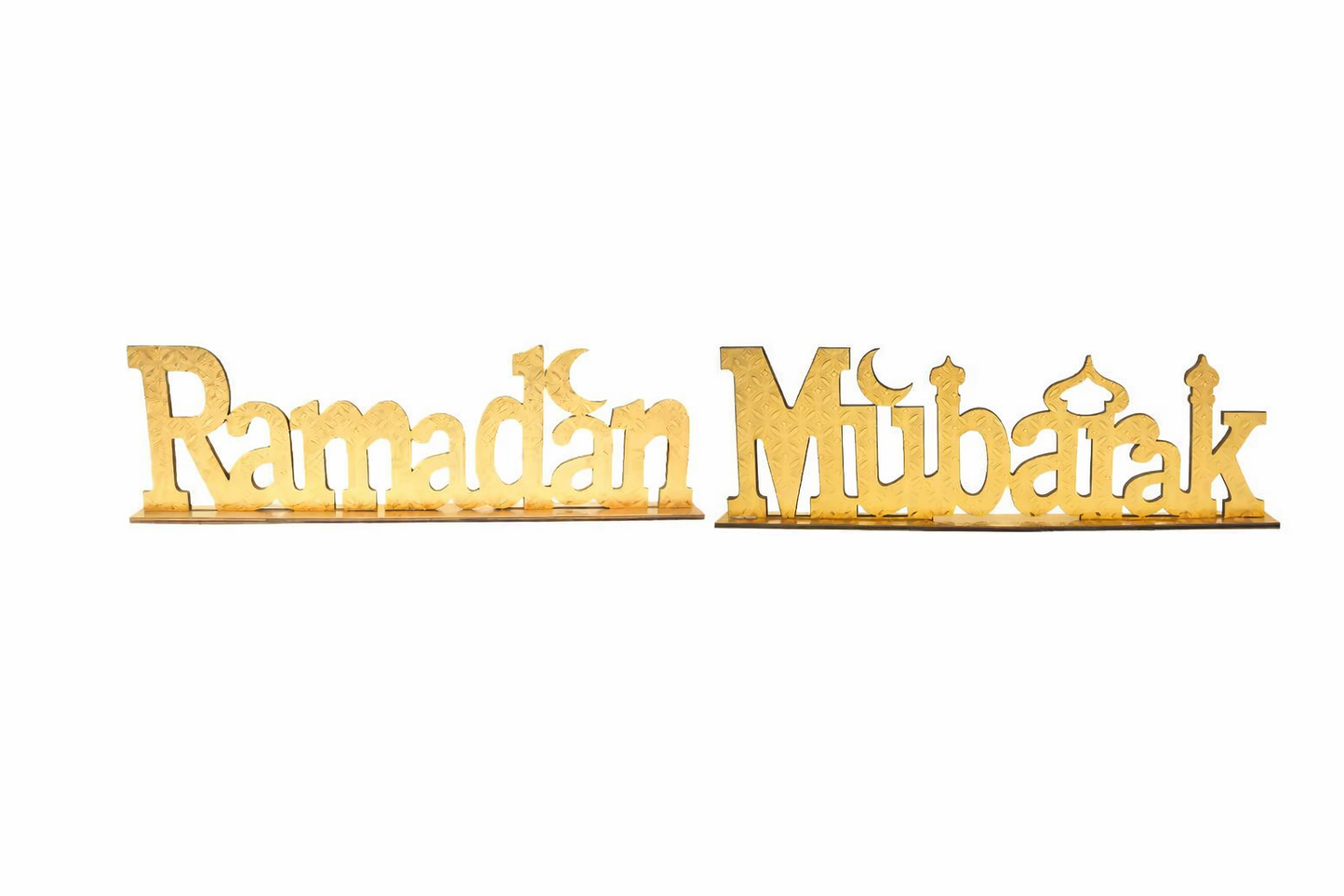 Ramadan Mubarak Gold Script Set