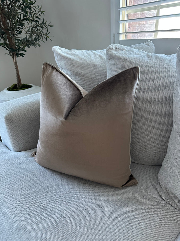 Velvet Taupe Luxe Cushion