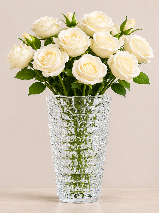 Celeste Crystal Glass Vase