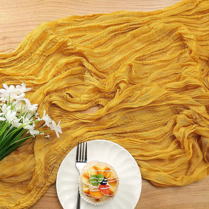Amber Luxe Pleated Table Runner