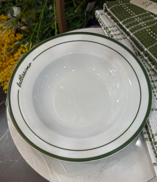 Bellissimo Green Rim Bowl