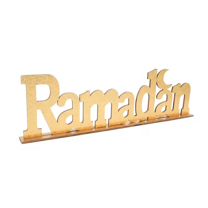 Ramadan Mubarak Gold Script Set