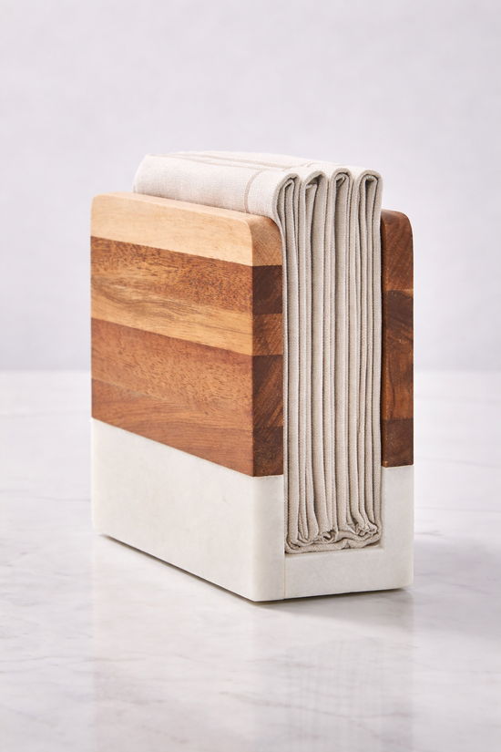Natural Wood Napkin Holder