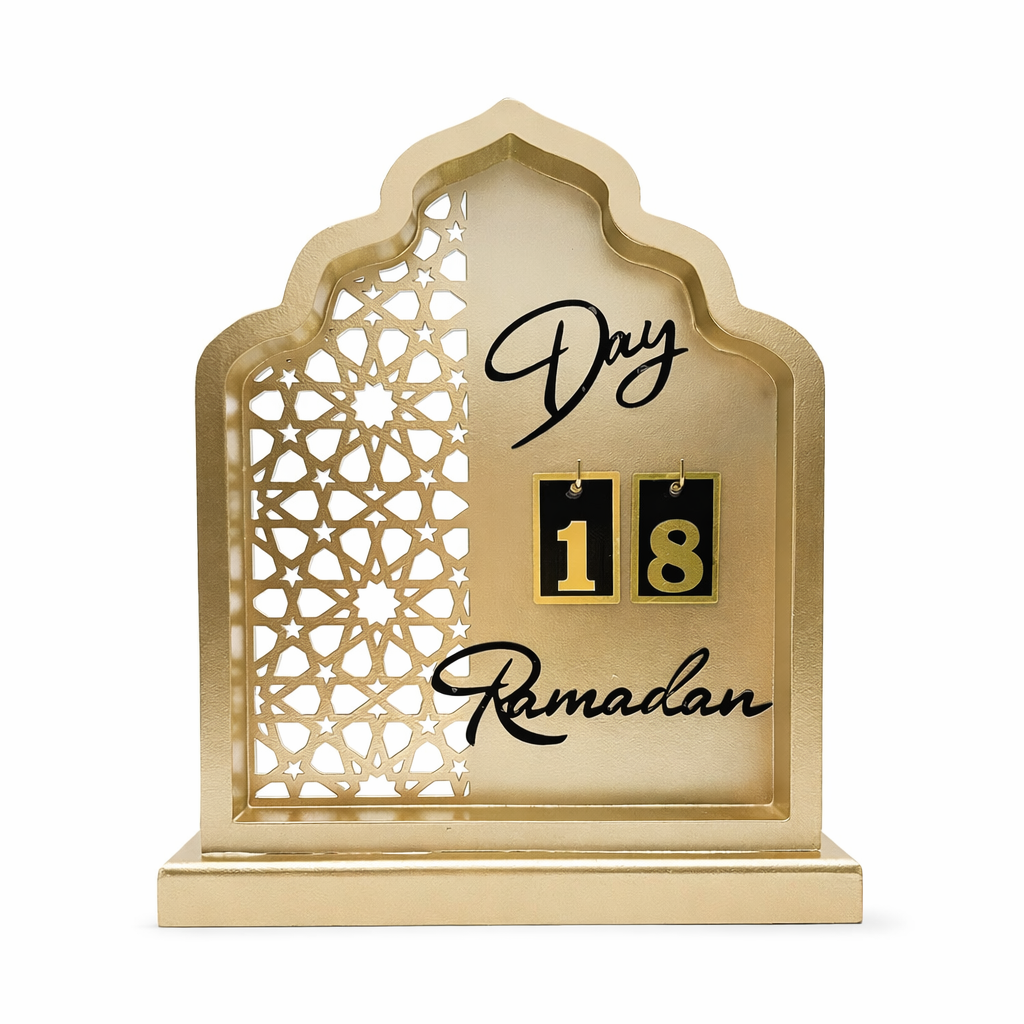 Ramadan Day Countdown Décor – Gold Mihrab Design