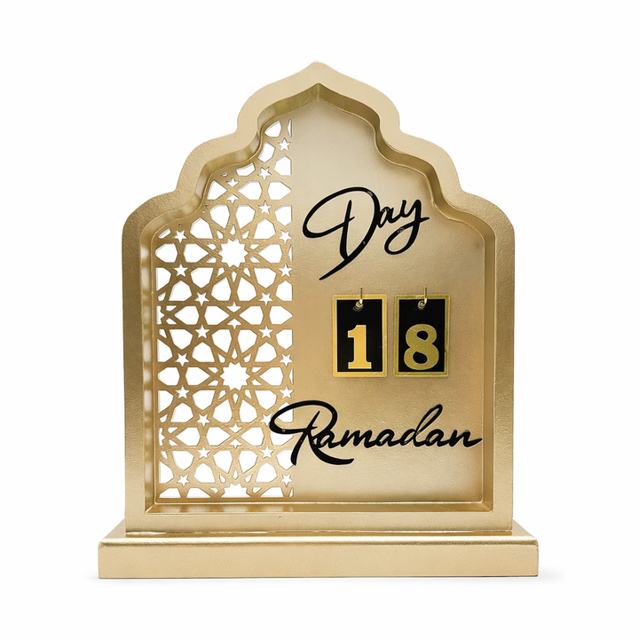 Ramadan Day Countdown Décor – Gold Mihrab Design