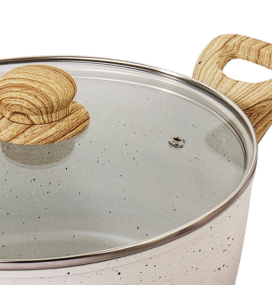 Nonstick 3 piece cooking pot set