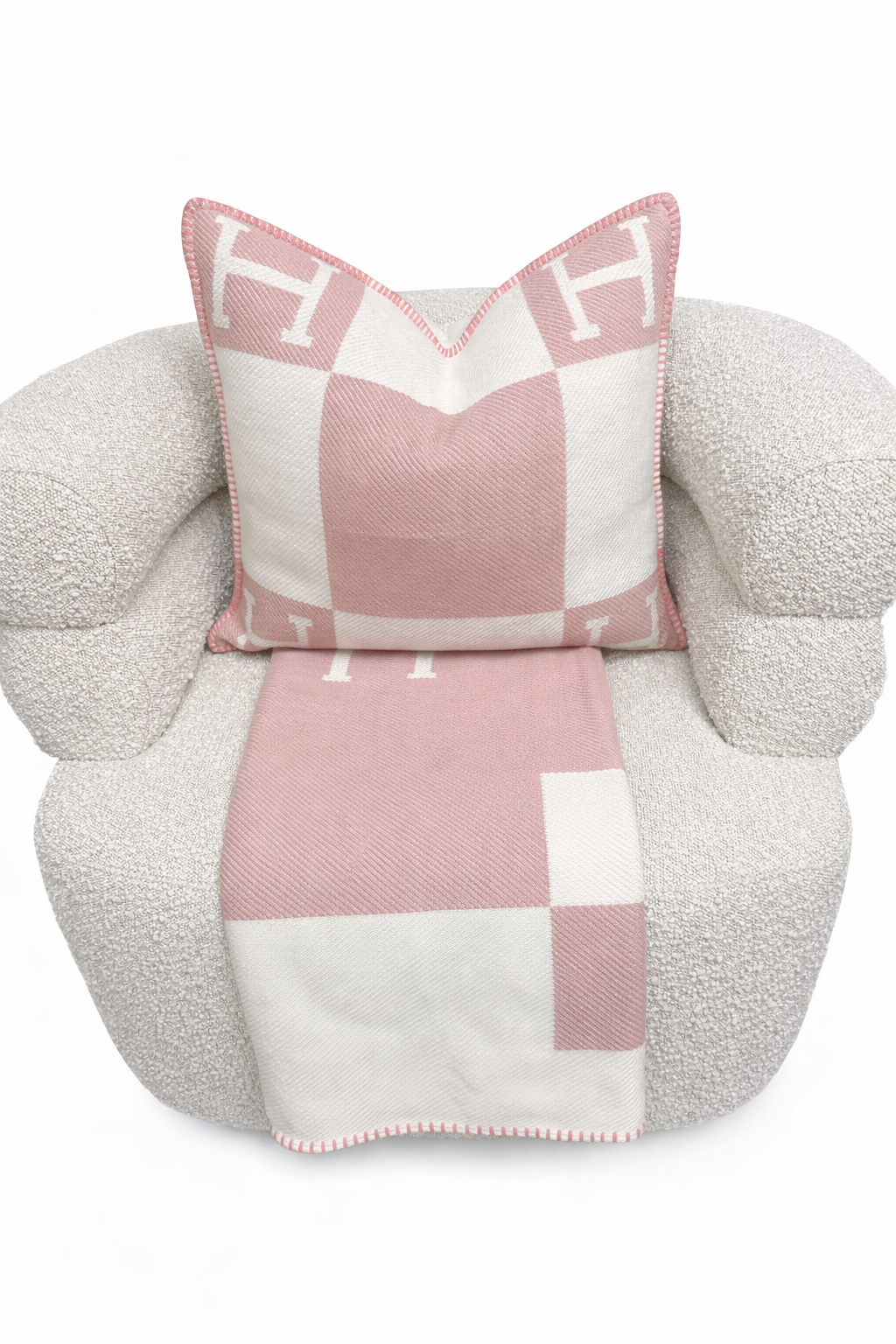 Blush “H” Accent Cushion
