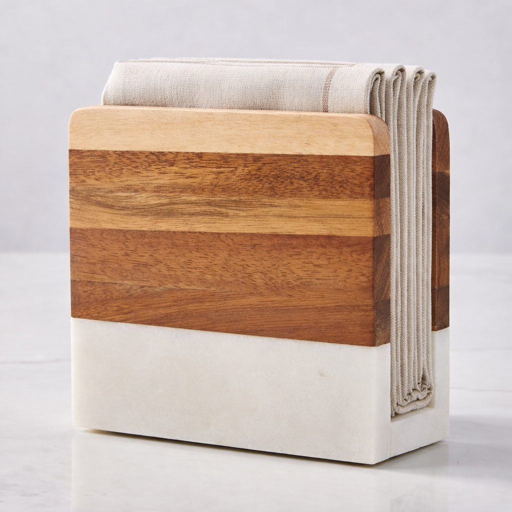 Natural Wood Napkin Holder