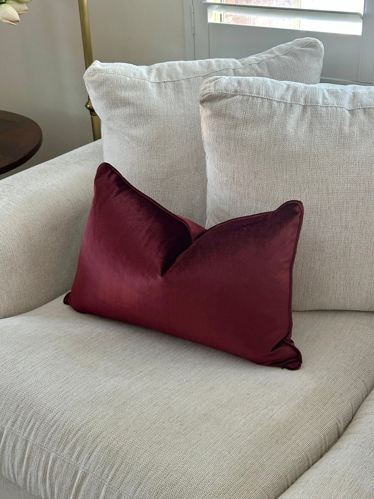 Bordeaux Luxe Velvet Cushion