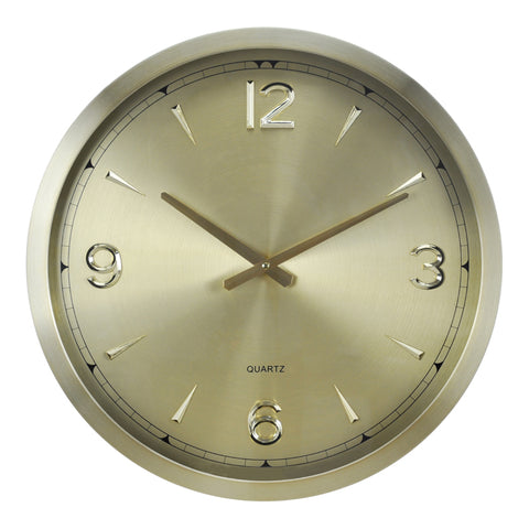 Gold Nelson Aluminium wall clock