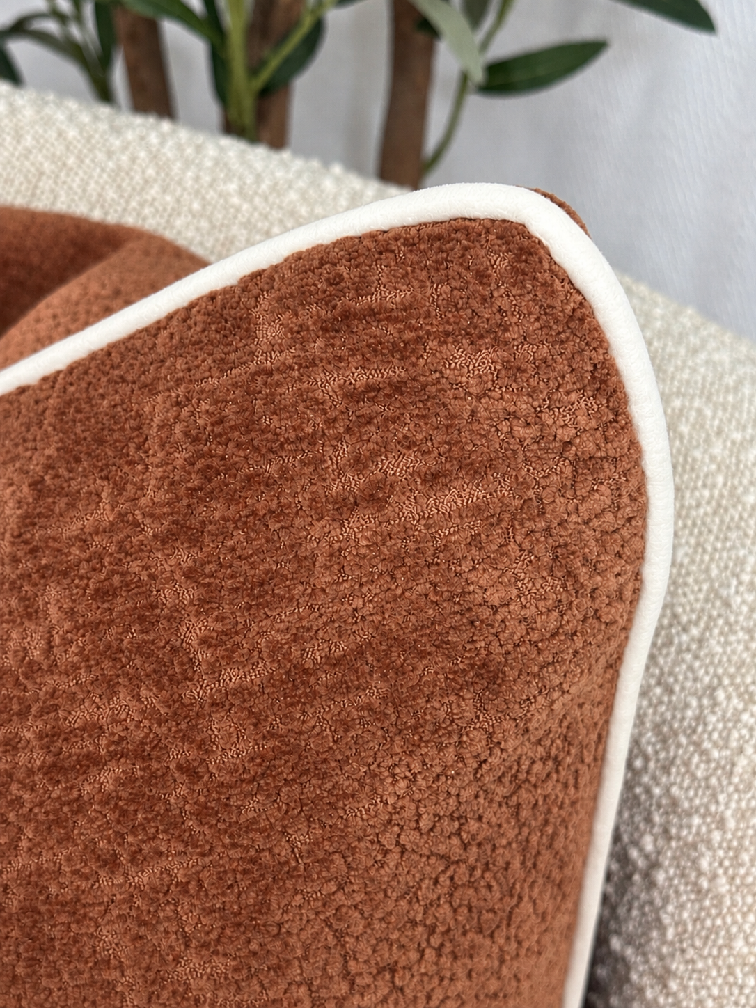 Terracotta Piped Cushion