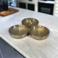 Gold 3 bowl tray