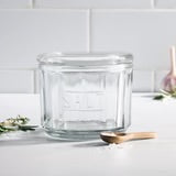 Eltham Glass Salt Jar with Scoop Clear