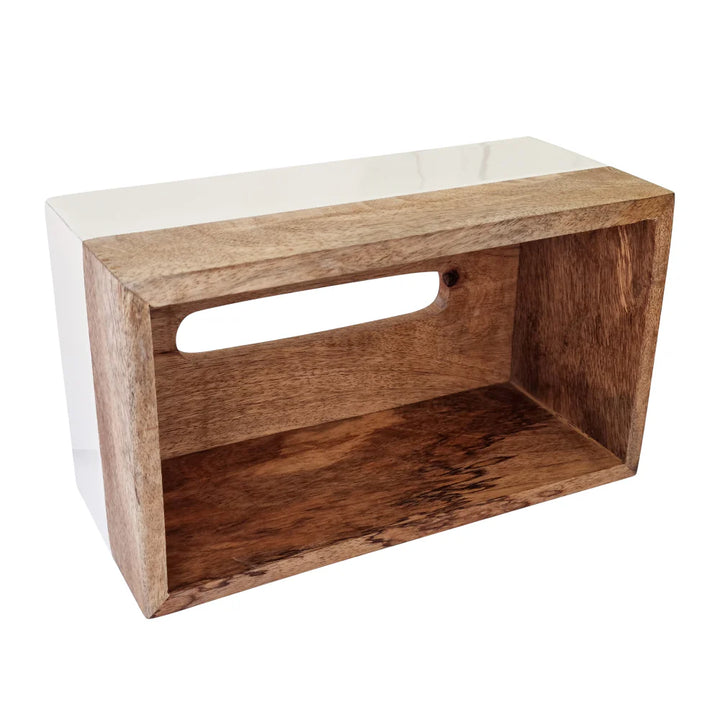 Luna Oak Tissue Holder