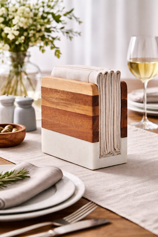 Natural Wood Napkin Holder