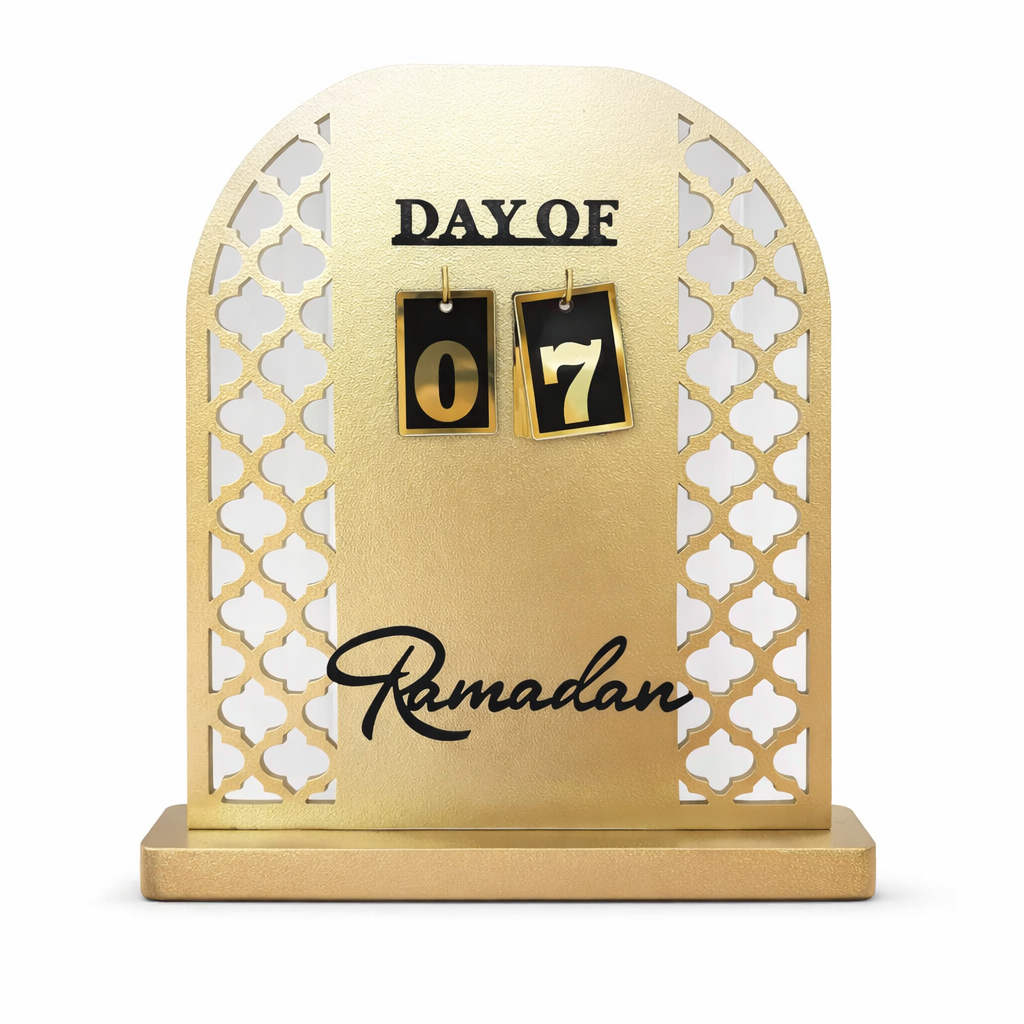 Ramadan Countdown Decor – Gold Arch Design