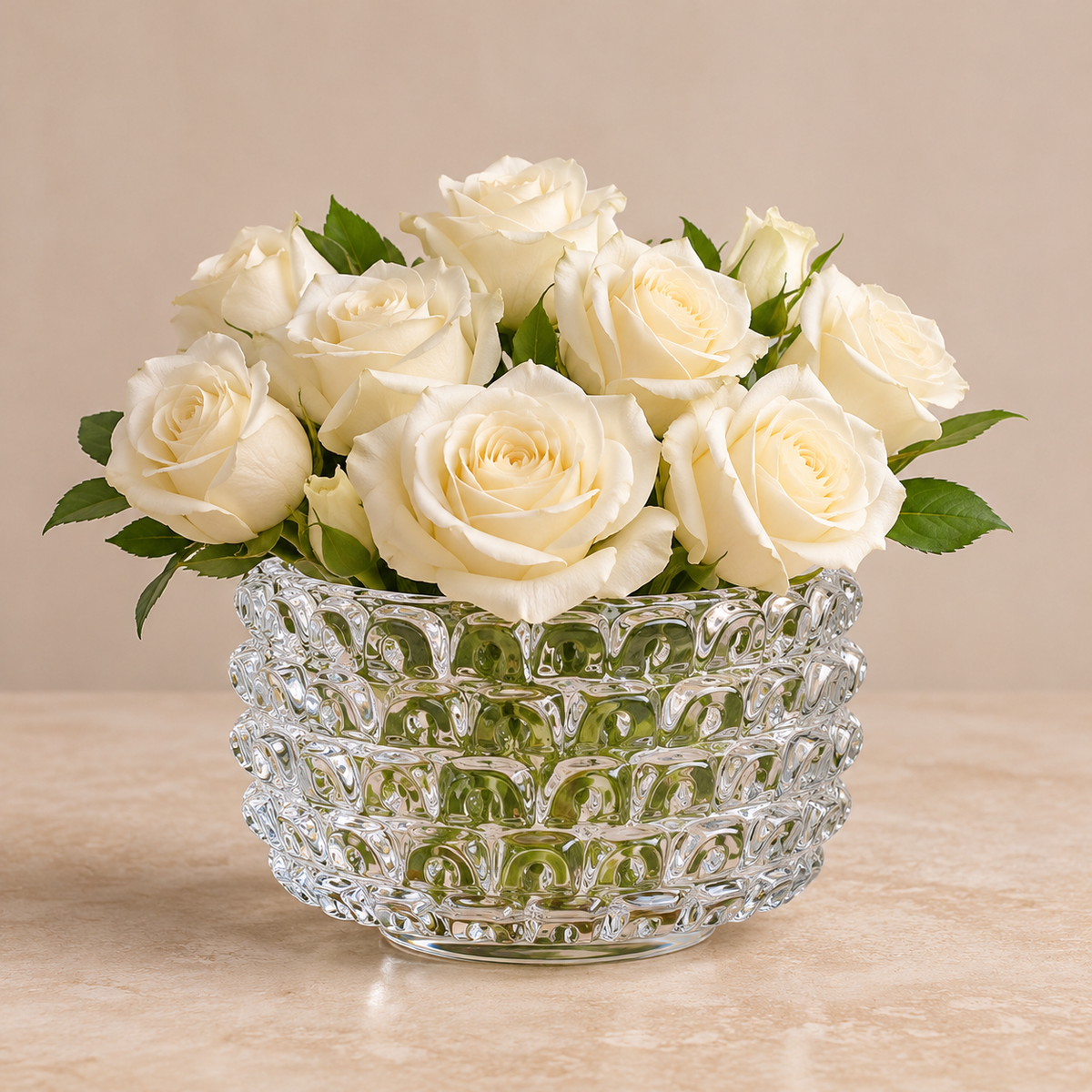 Celeste Crystal Glass Vase