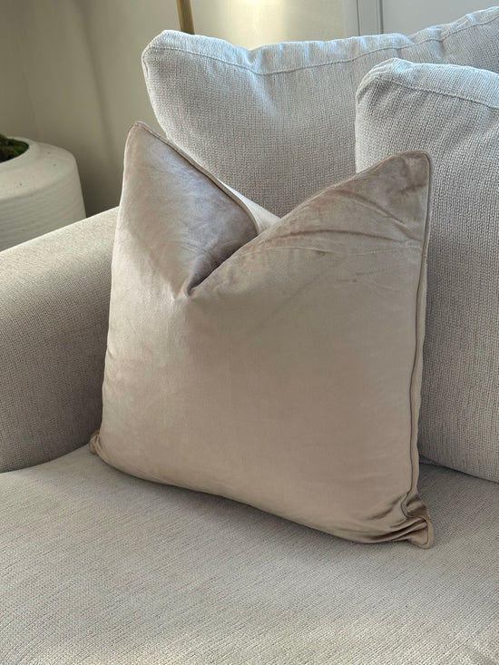 Luxury Champagne Velvet Cushion