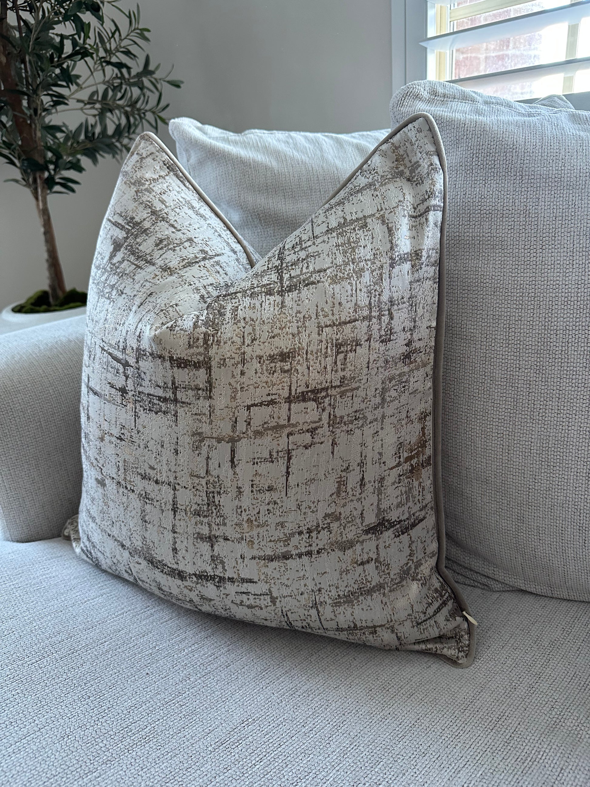 Stone Luxe Abstract Cushion