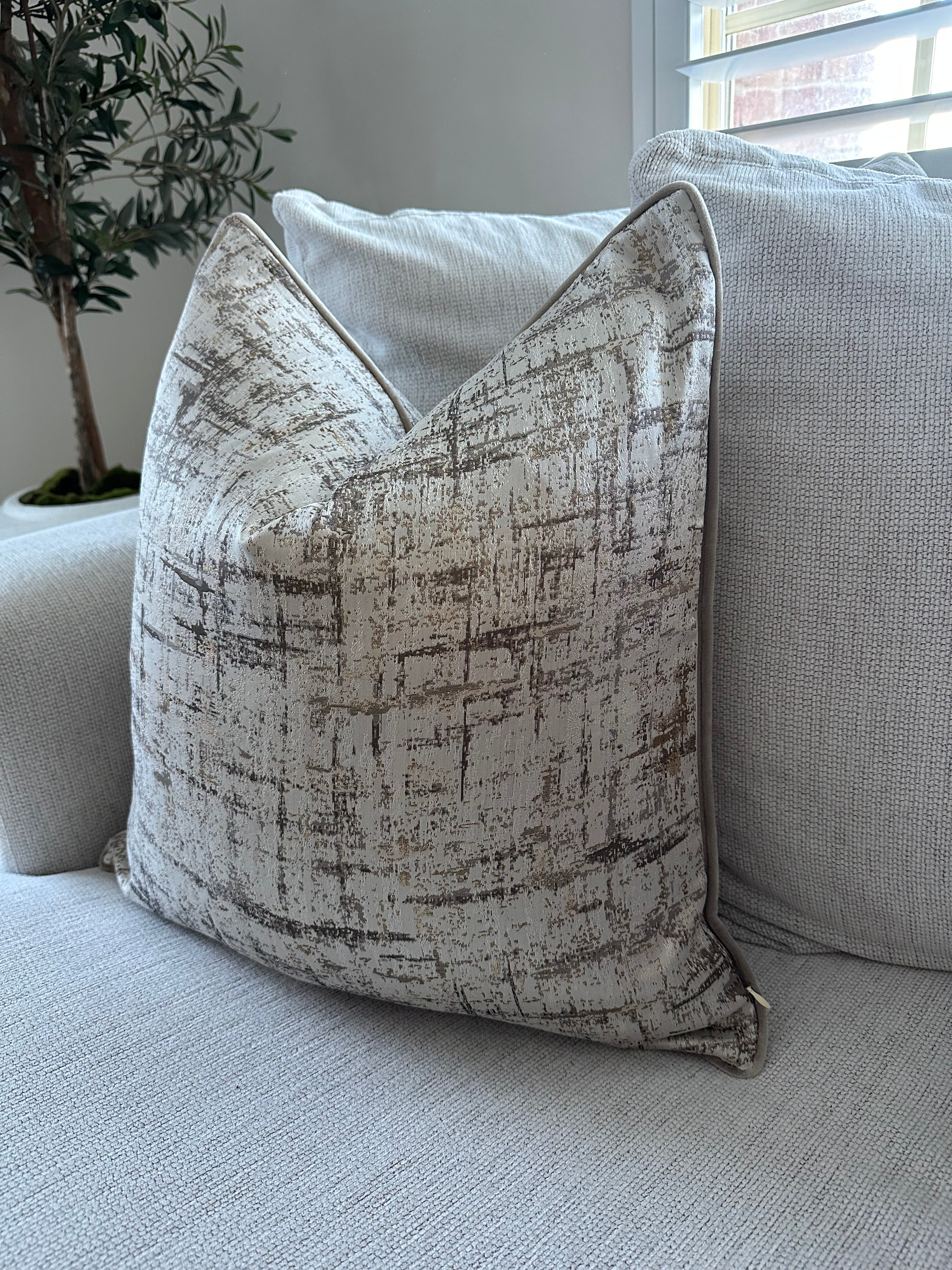 Stone Luxe Abstract Cushion
