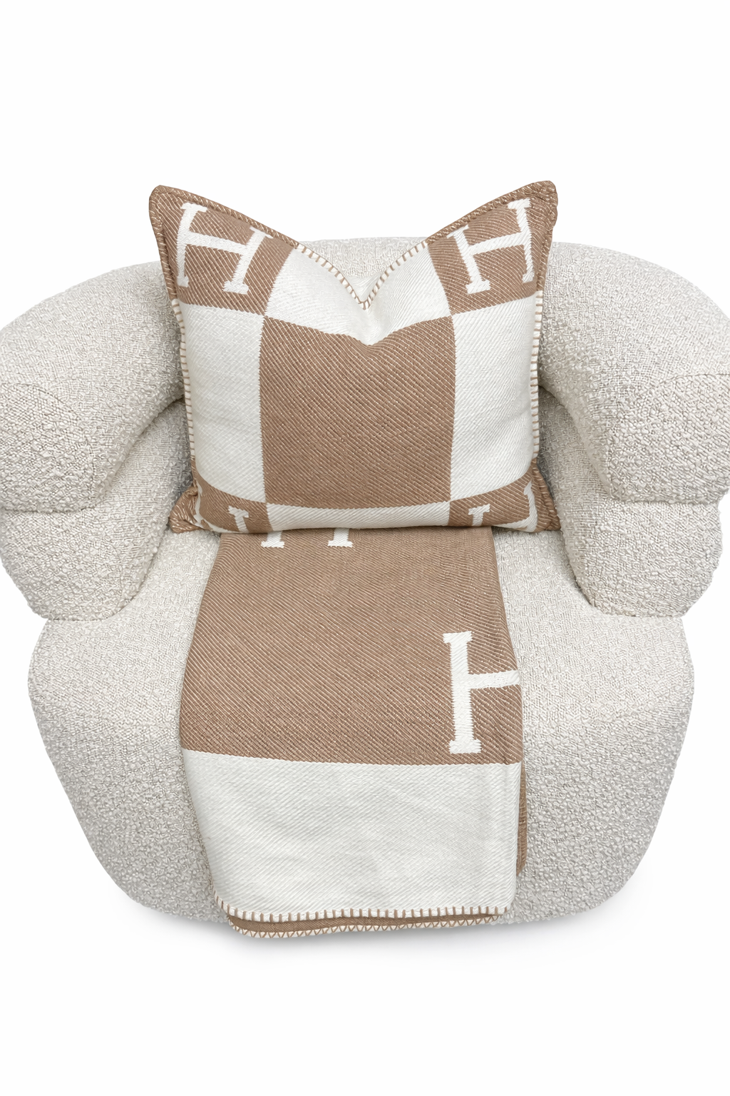 Sandstone “H” Accent Cushion