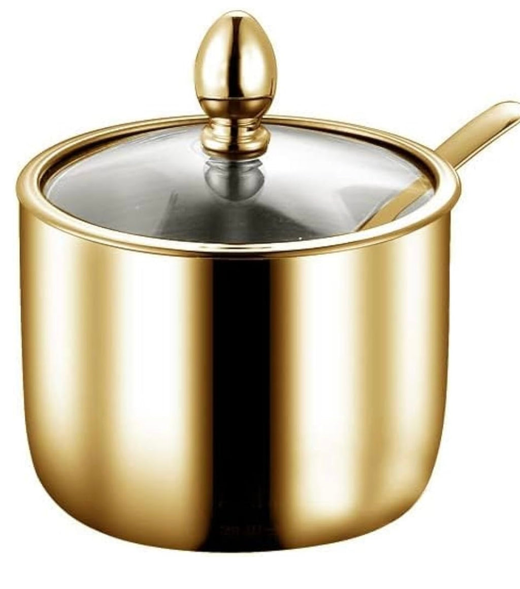 Gold sugar pot holder