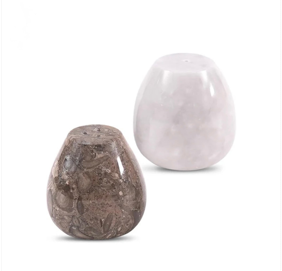 Marble Egg Salt & Pepper Shaker Set – Set of 2