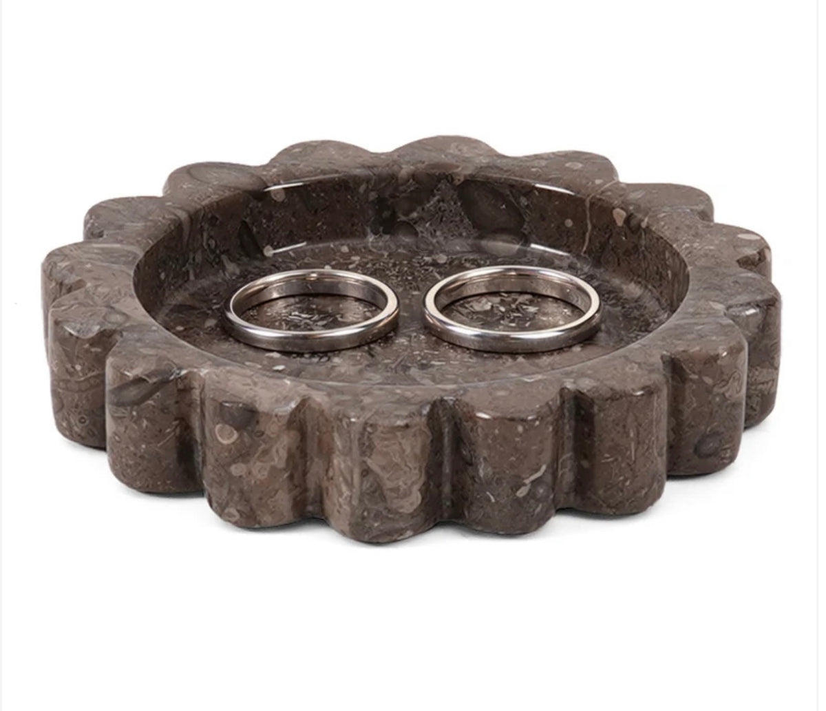 Scalloped Marble Trinket Tray