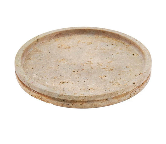 Travatine Round Tray