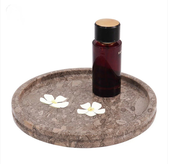 Oceanic Marble Round Tray