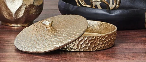 Lumière Round Brass Box