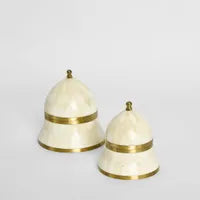 SUKI BRASS BOX MEDIUM WHITE