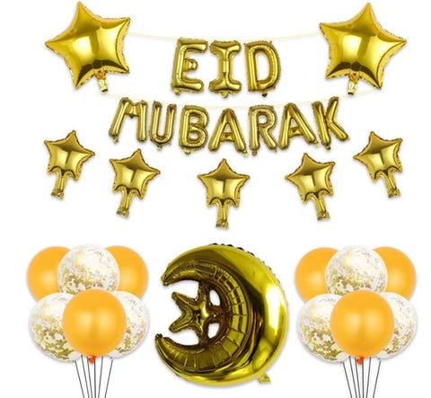 Eid Mubarak letter and balloon set