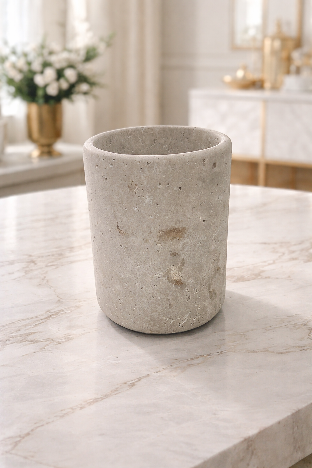 Sienna Travatine Utensil Holder