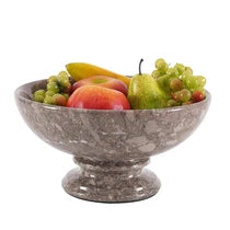 Oceanic Marble Pedestal Fruit Bowl