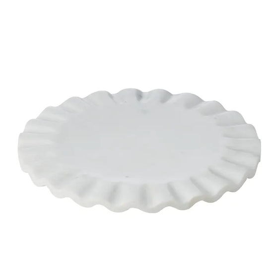 Isla Scalloped Marble Tray