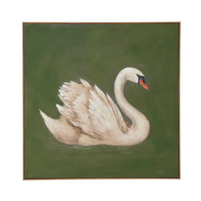 Elegant Swan Oil Painting
