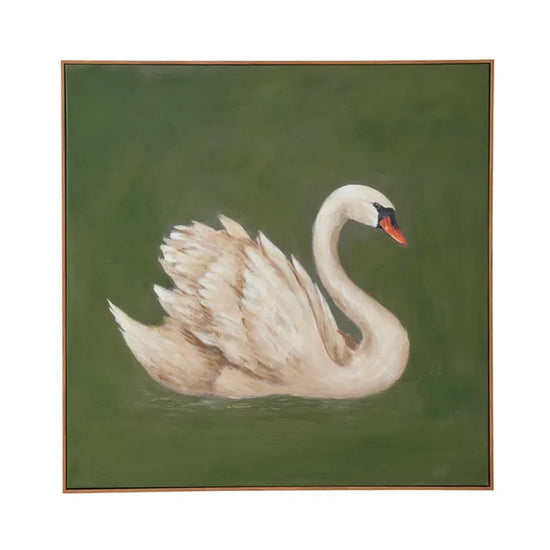 Elegant Swan Oil Painting