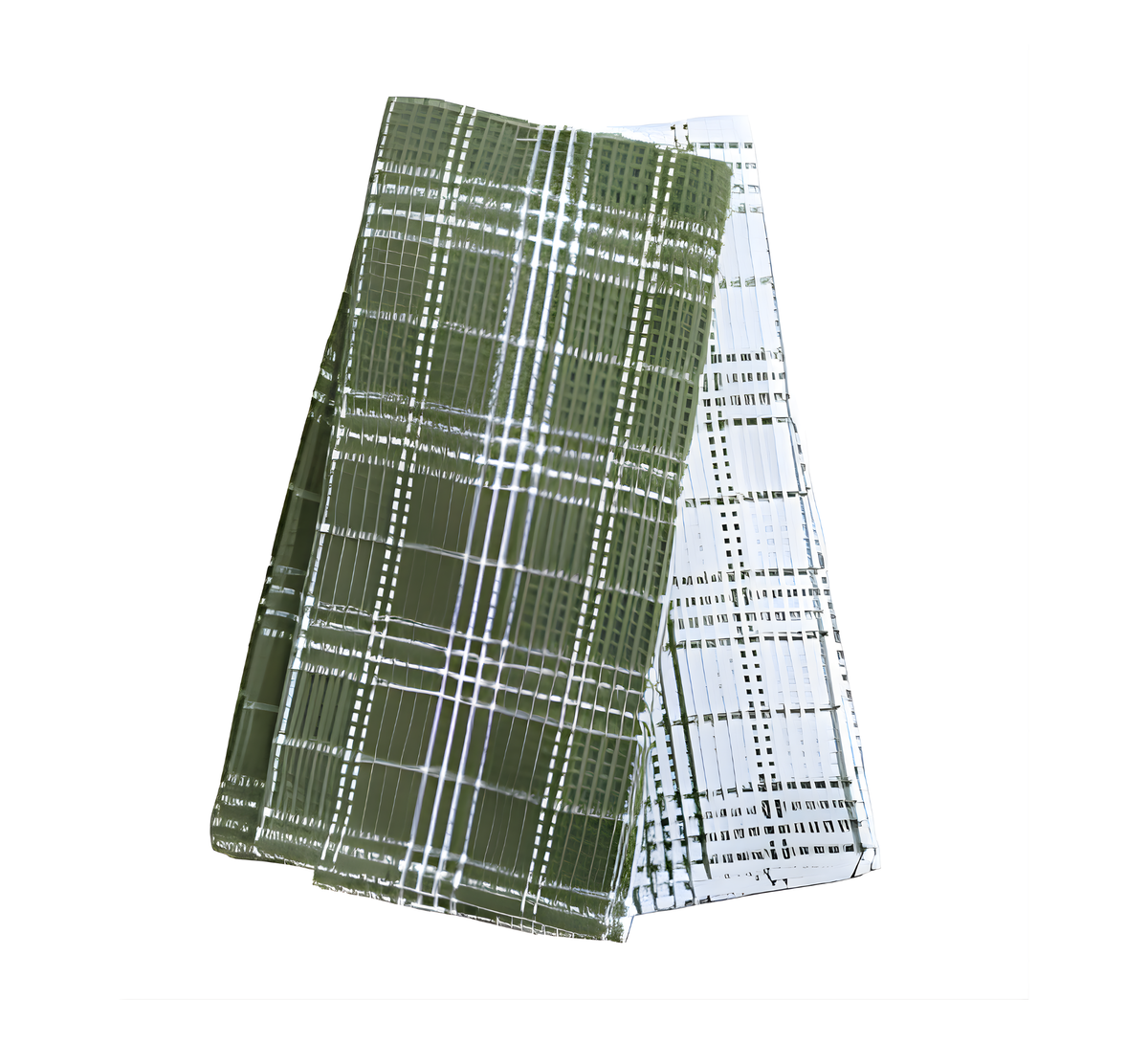 Green waffle Check Tea Towel