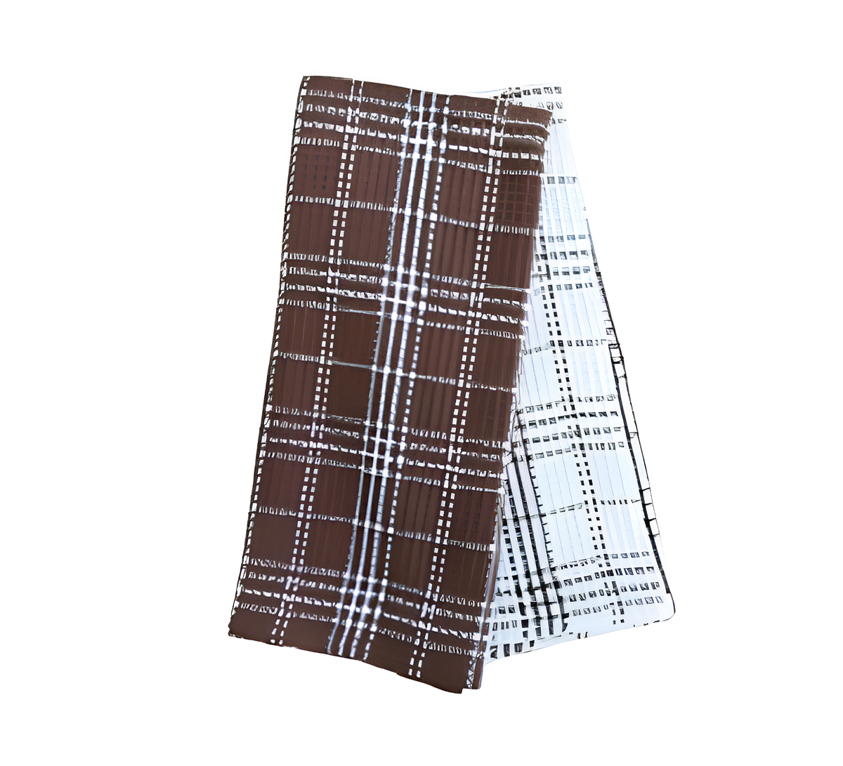 Brown Waffle Check Tea Towels